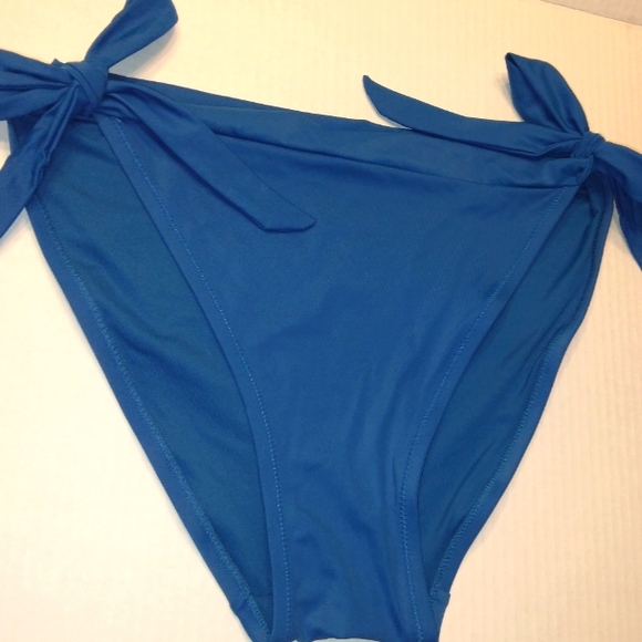 New Plus Size Women's UPF 50 Sapphire Blue Side Tie Bikini Bottoms XL 16W-18W - Picture 10 of 15